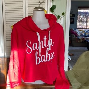 Grayson/Threads cropped Santa Baby Hoodie